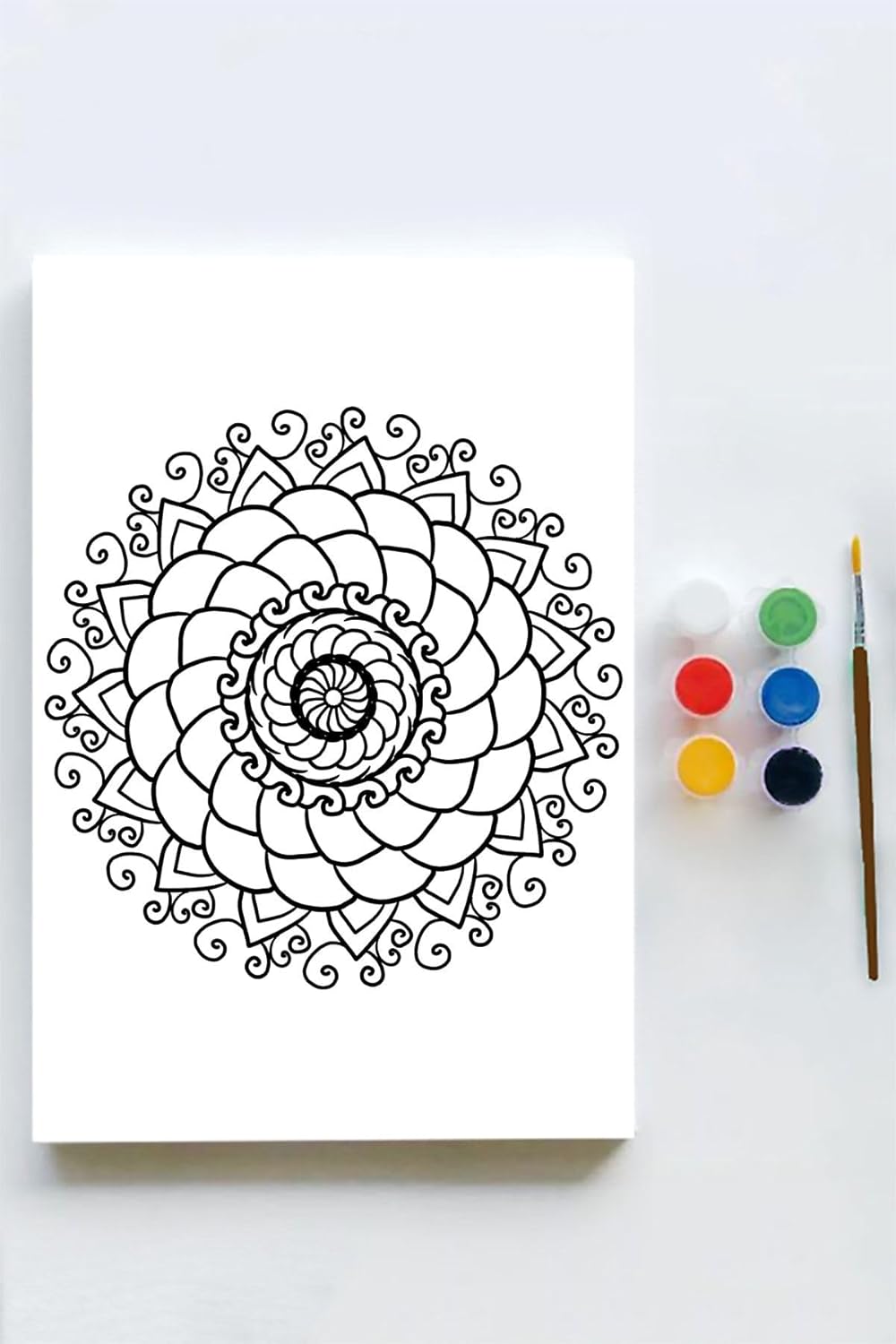 (pster21572) Mandala Tuval Kanvas Tablo Boyama Hobi Seti 11 (50x70cm)