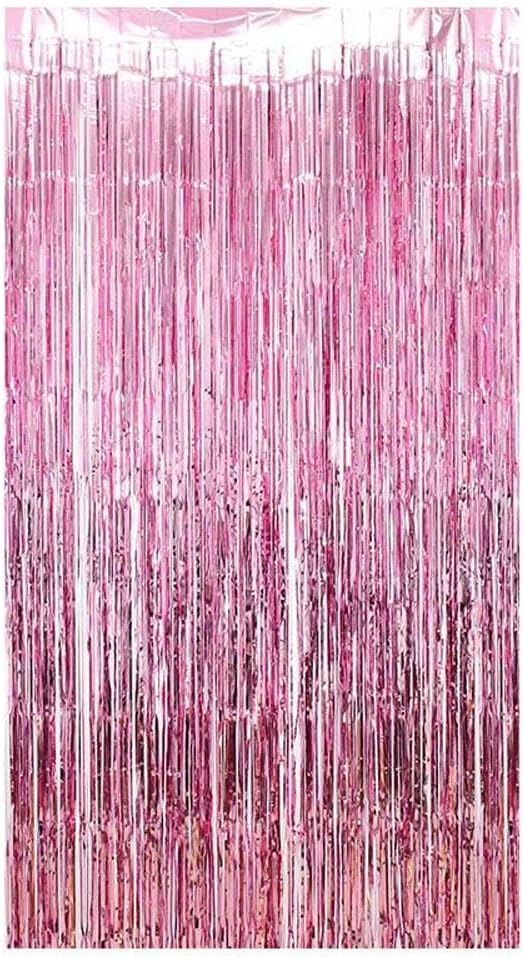 Alternative view of Arka Fon Kapı Perdesi Pembe 100x200 cm
