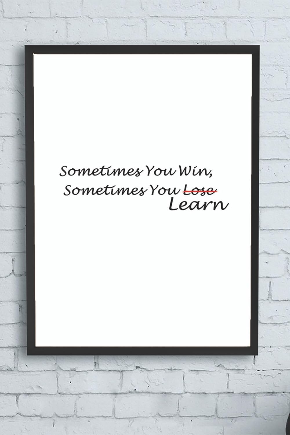 (pster12475) Win - Learn Girişimcilik Çerçeveli Tablo (50x70cm)