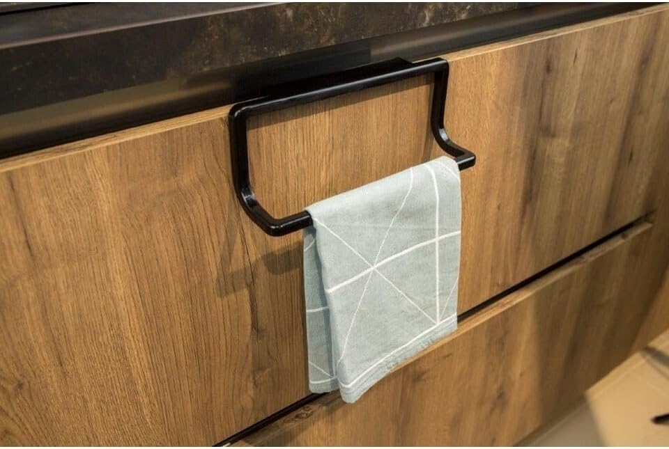 TOWEL HANGER Dolap Kapağına asılabilen havluluk, havlu askısı Siyah