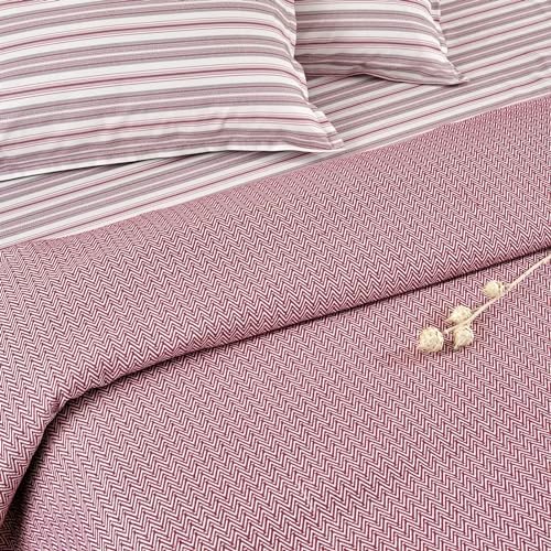 Taç Düz%100 Pamuk Pike Takımı, Bordo, Çift Kişilik (Çok Amaçlı Örtü: 200x230 cm/Çarşaf: 240x260 cm / 2 Adet Yastık Kılıfı: 50x70 cm) - Görsel 4