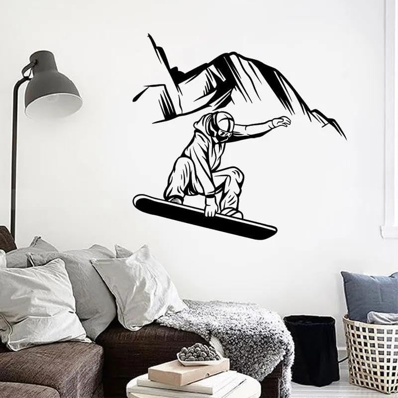 Alternative view of Kayak Sporları Duvar Çıkartması Ekstrem Sporlar Duvar Çıkartması Kış Sporları kayak Oyunu Ev Oturma Odası Yatak Odası Duvar Moda Dekorasyon 59x57cm