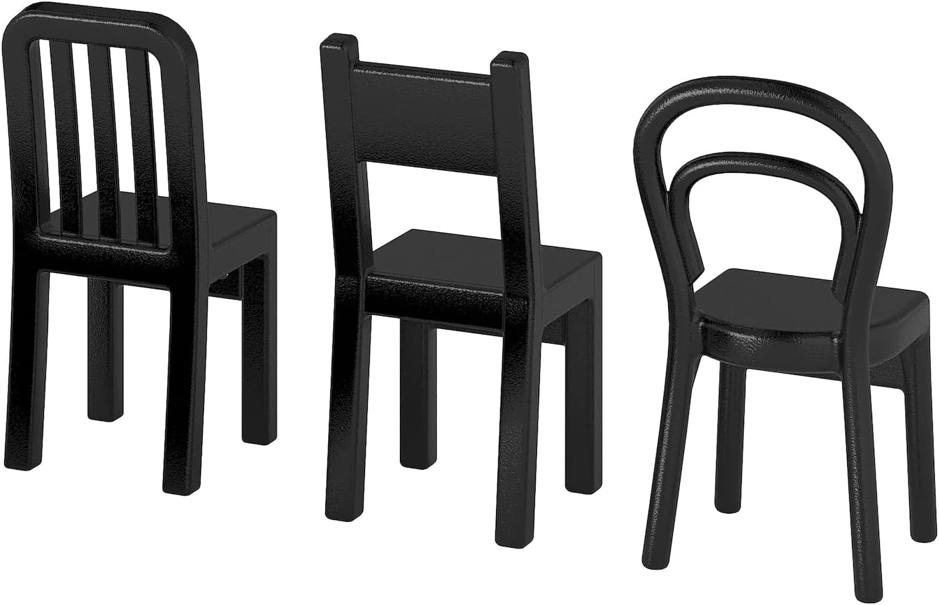 Alternative view of 3'lü Set Kanca "Fjantig" Kapı Gardırobu Şeklinde Askı - Derinlik: 6 cm Yükseklik: 12 cm - Siyah