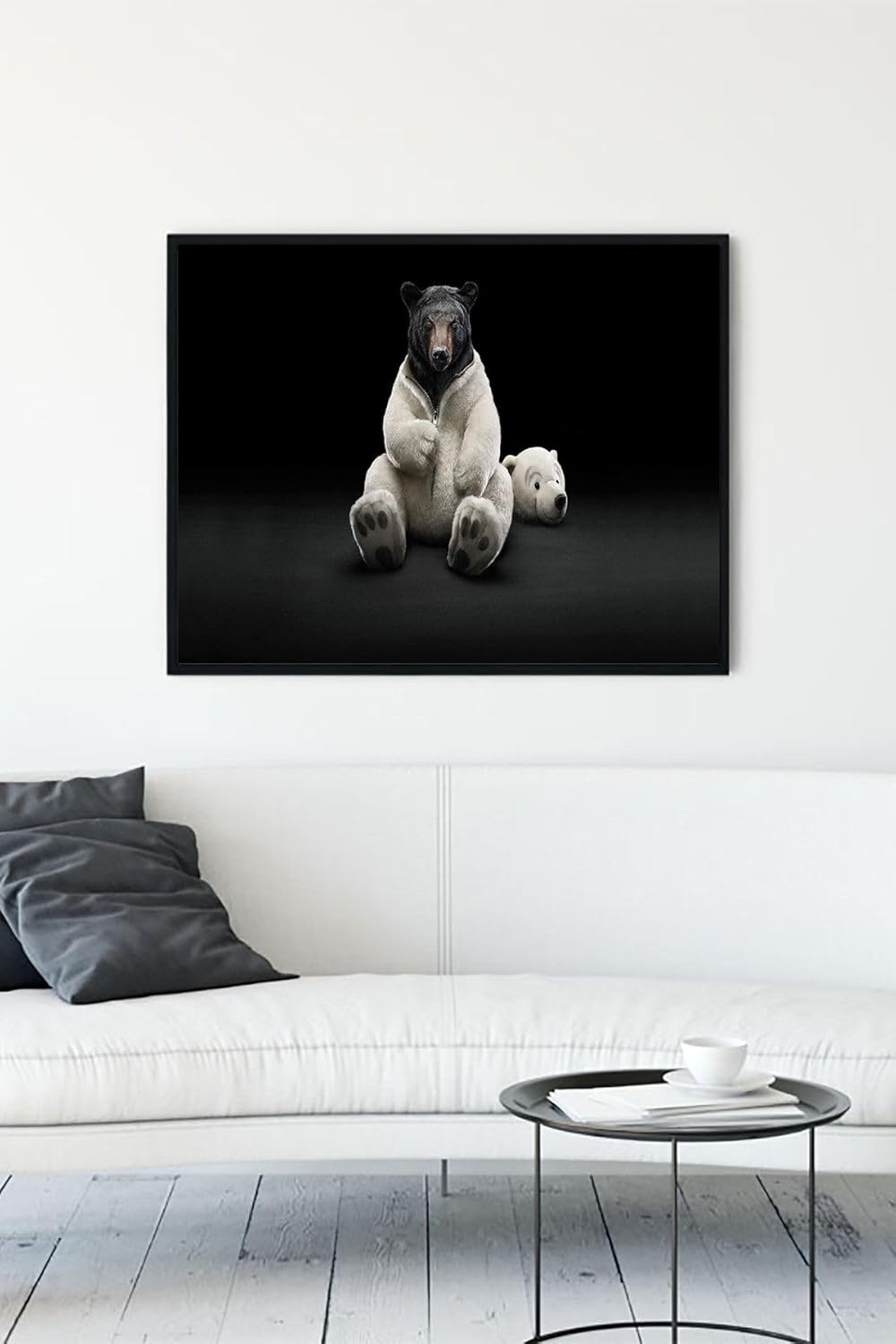 (pster11887) Kutup Ayısı Eğlenceli Mizahi Çerçeveli Tablo (30 X 40cm)