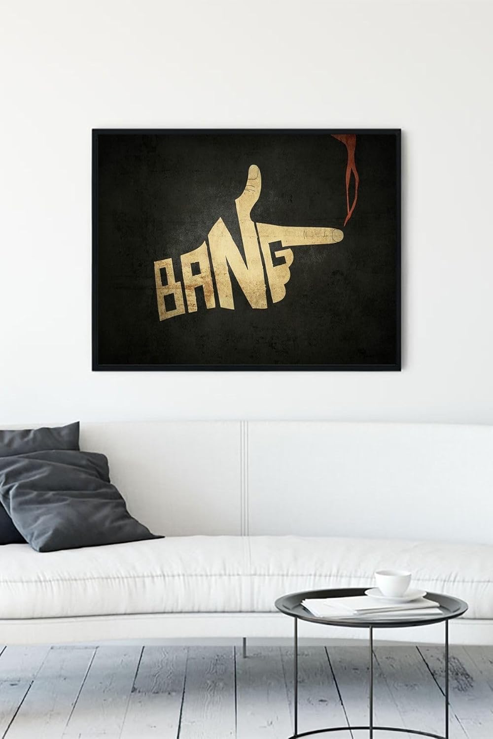 (pster10020) Bang Eğlenceli Mizahi Çerçeveli Tablo (50x70cm)