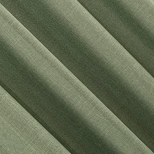 No. 918 Trevor 2'li Paket Heathered Doku Yarı Şeffaf Üst Perde Paneli Çifti, 101,6 cm x 213,4 cm, Yosun - Görsel 3