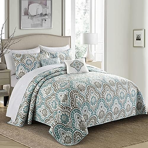 Soft Things Yorgan Örtüleri, Polyester Karışımı, Camgöbeği Aqua, 309,8 cm x 269,2 cm - Görsel 3
