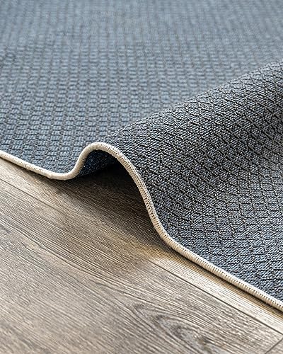 Nijnekamsk Siyah Çerçeveli Modern Geometrik Etnik Desenli Makinada Yıkanabilir Hav Toz Vermez Leke Tutmaz Kaymaz Taban Dijital Makine Baskı Halı Oturma Odası Salon Yolluk Koridor Mutfak Halısı - Görsel 3