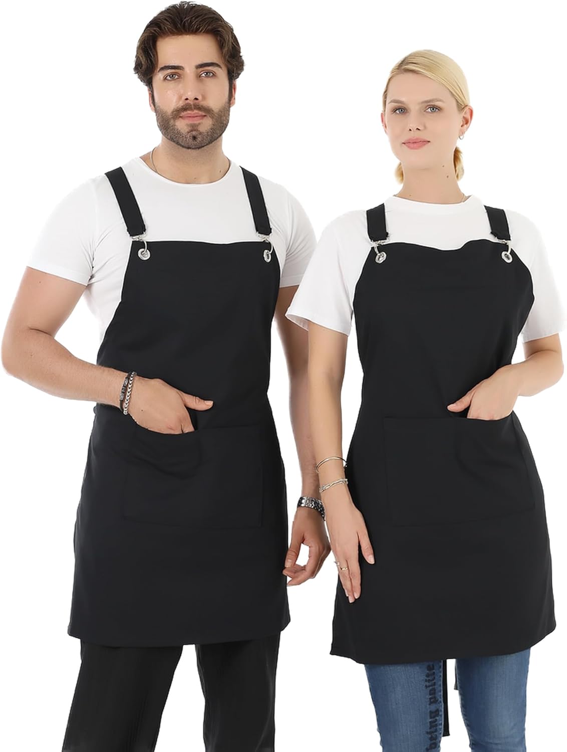 Siyah Cepli Mutfak Önlüğü-aşçı Önlüğü-masterchef Önlüğü-garson Önlüğü-kafe Aşçı Siyah Önlük, Apron - Görsel 3