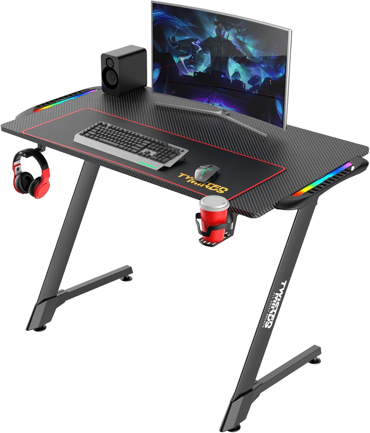 Twisted Minds Z TM-Z-1060-RGB Karbon Fiber RGB Gaming (Oyuncu) Masası