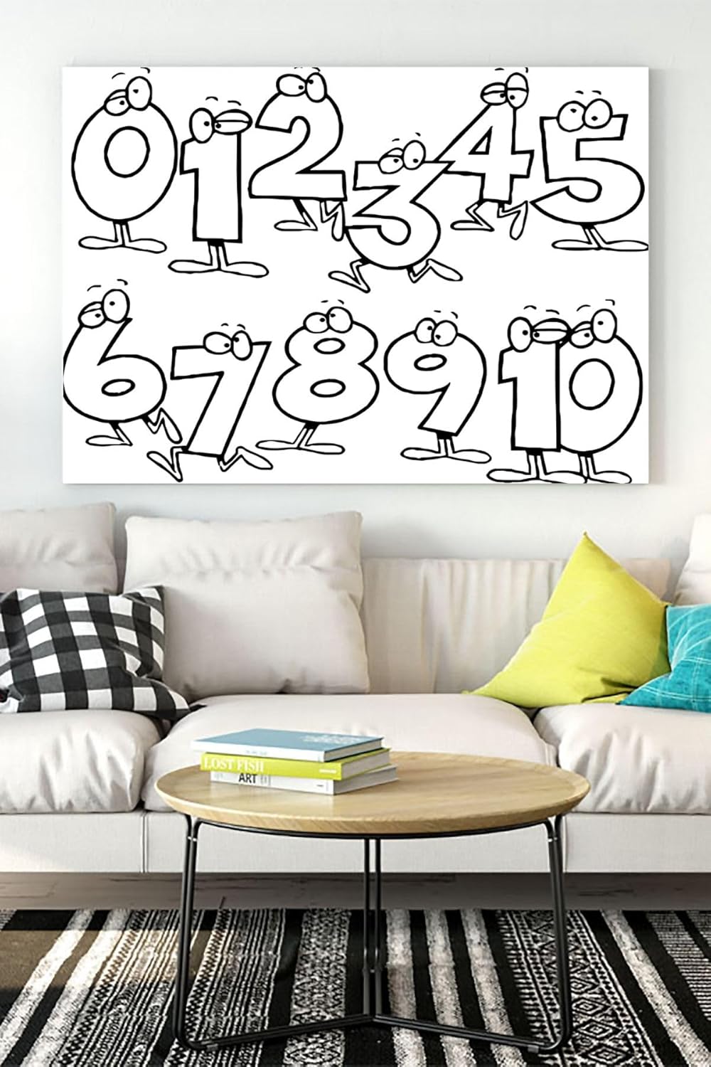 (pster15413) Sayı Boyama Eğitim Kanvas Tablo 21 x 30