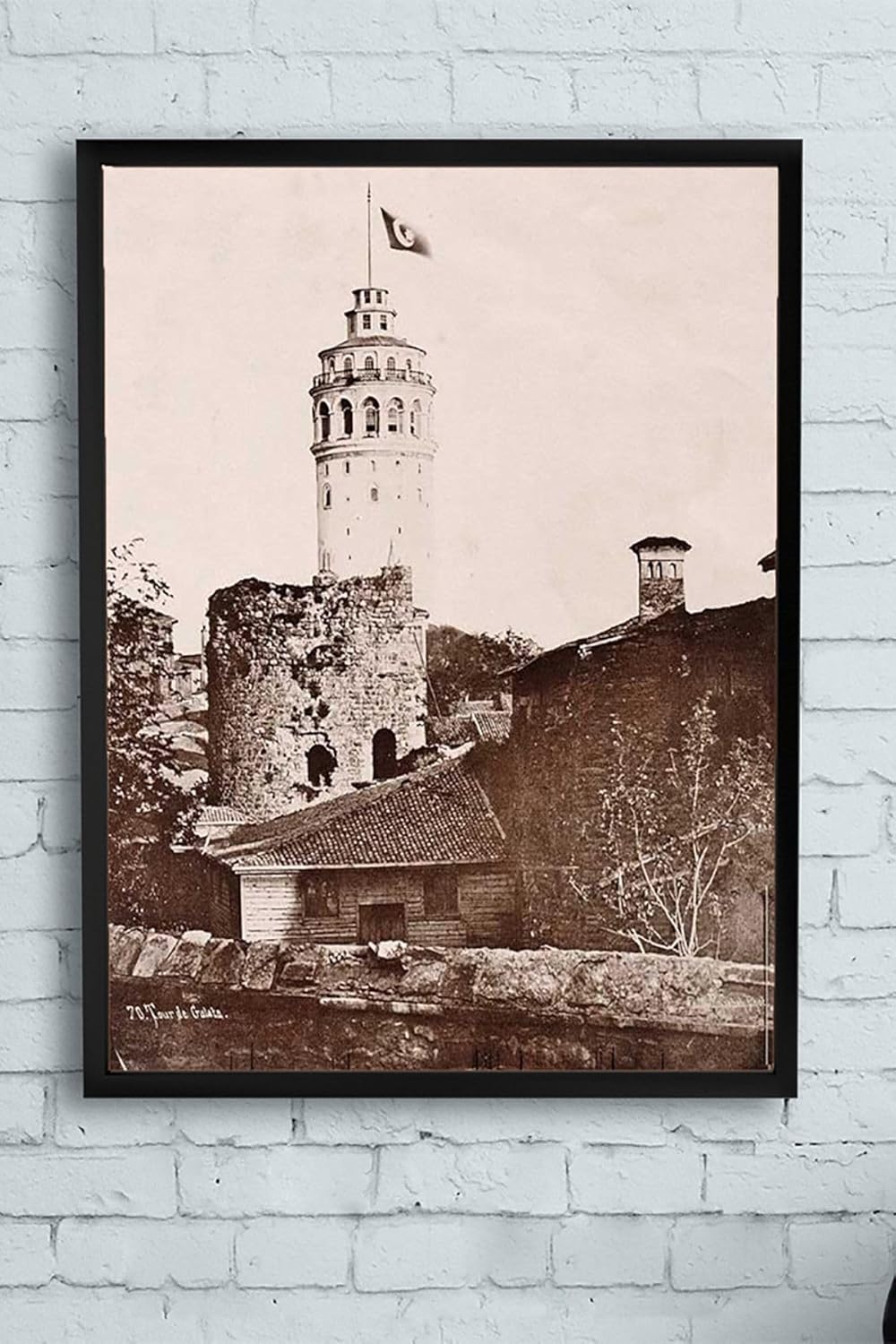 (pster10903) Eski Manzara Nostaljik Çerçeveli Tablo (30 X 40cm)