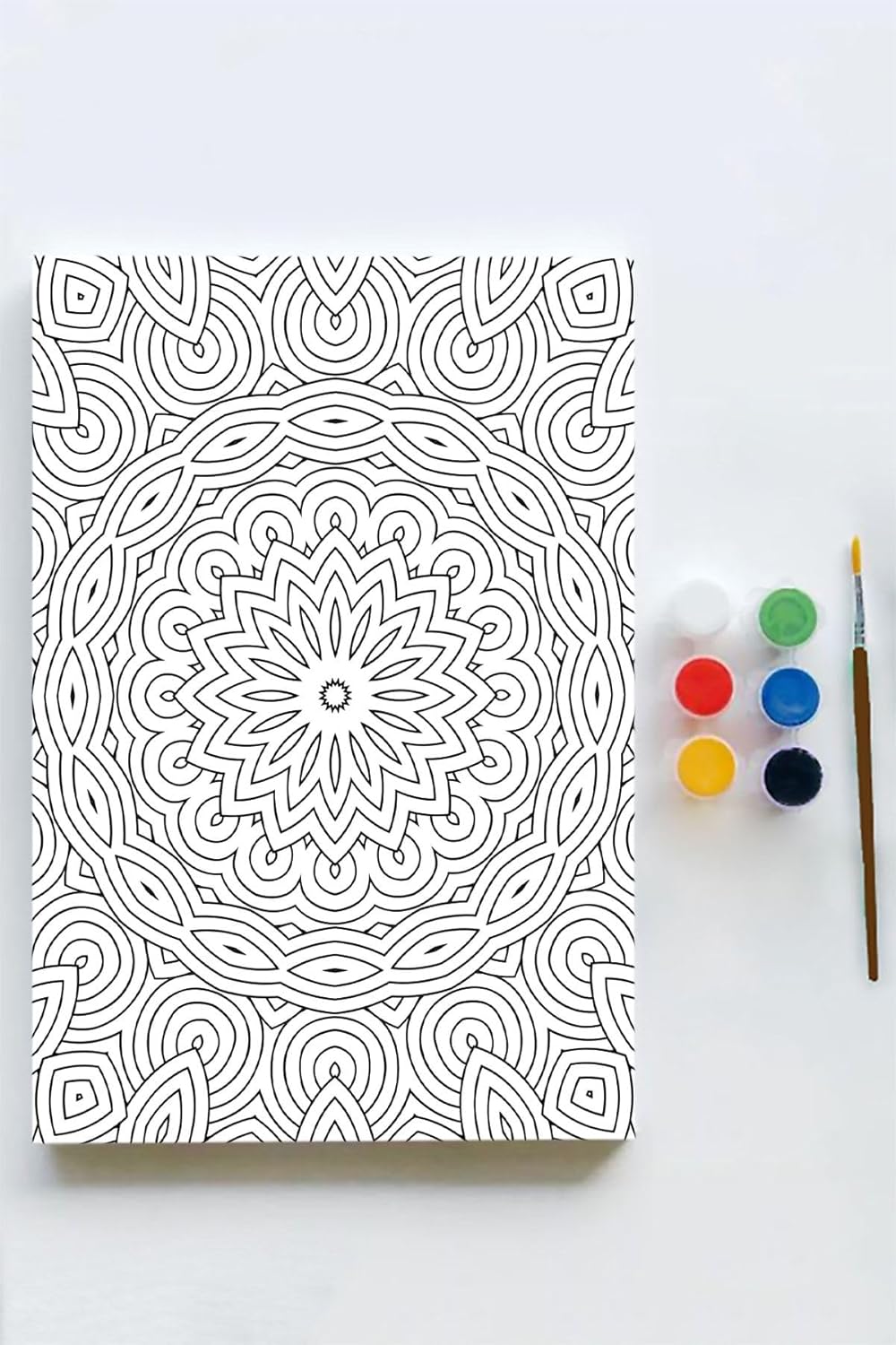 (pster21609) Mandala Tuval Kanvas Tablo Boyama Hobi Seti 14 (40x60cm)