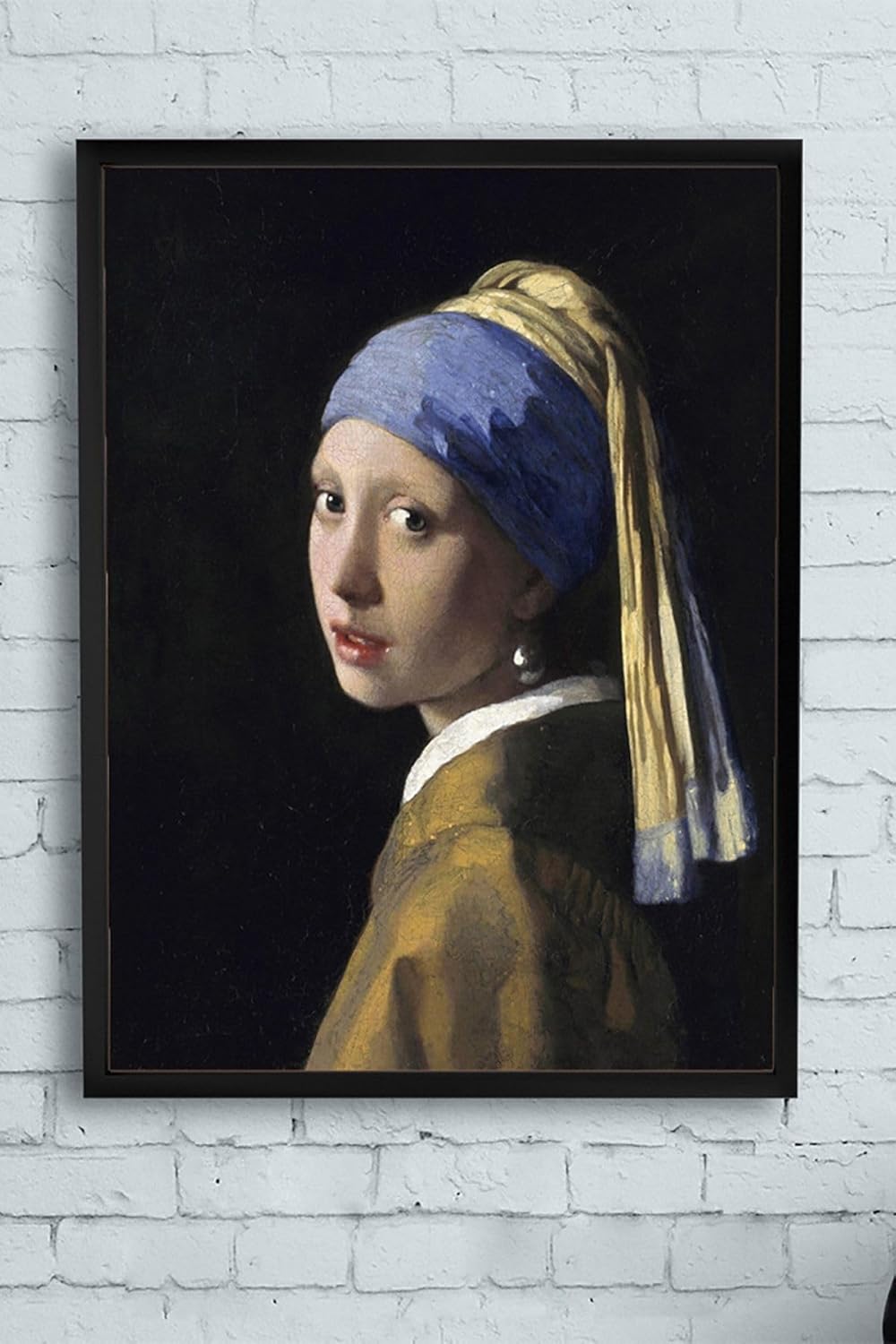(pster11832) Johannes Vermeer - Inci Küpeli Kız Sanatsal Çerçeveli Tablo (40x50cm)