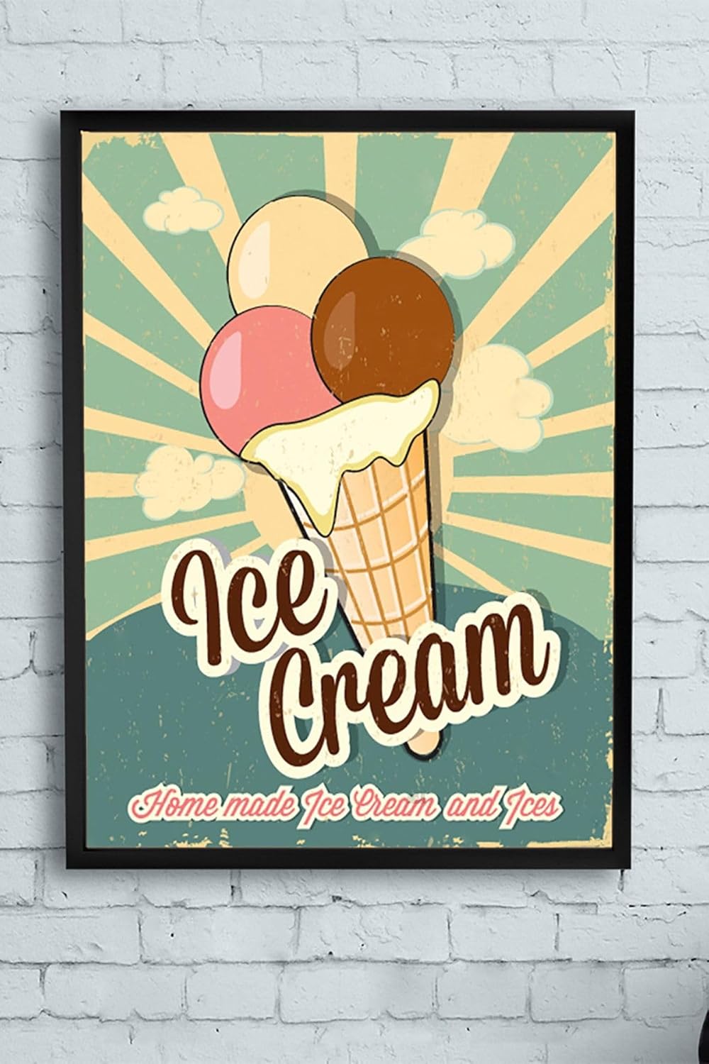 (pster11292) Ice Cream Çerçeveli Tablo (21x30cm)
