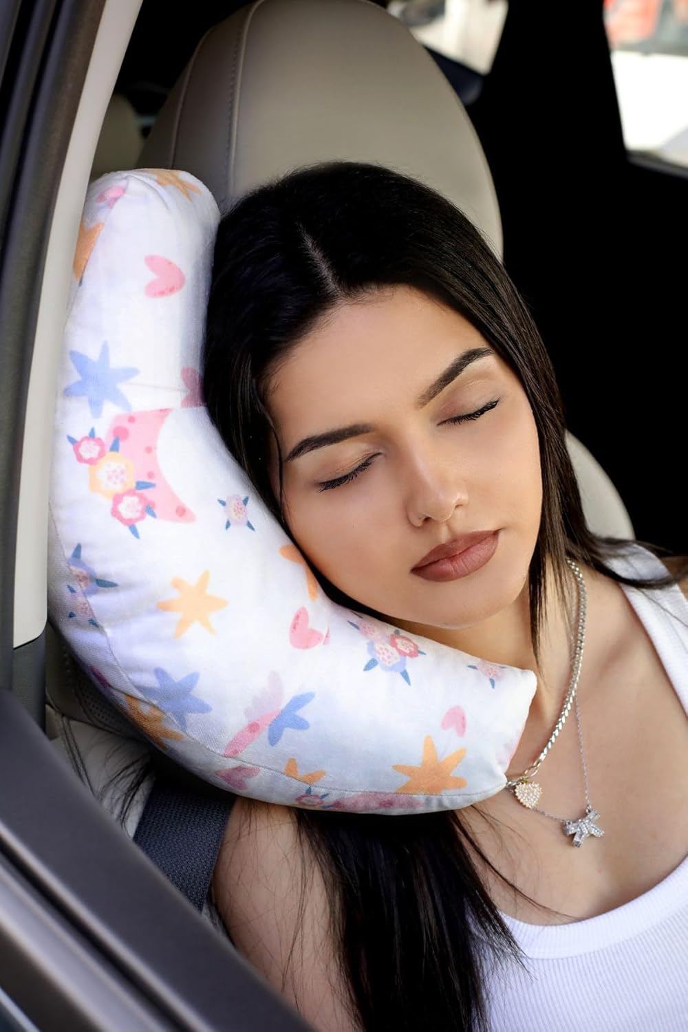 Seyahat Boyun Yastığı Ortopedik Araba Otobüs Uçak Yolculuk Yastığı Yıldız Desen 30 X 10 Kurtçuk Yastık Yıldız