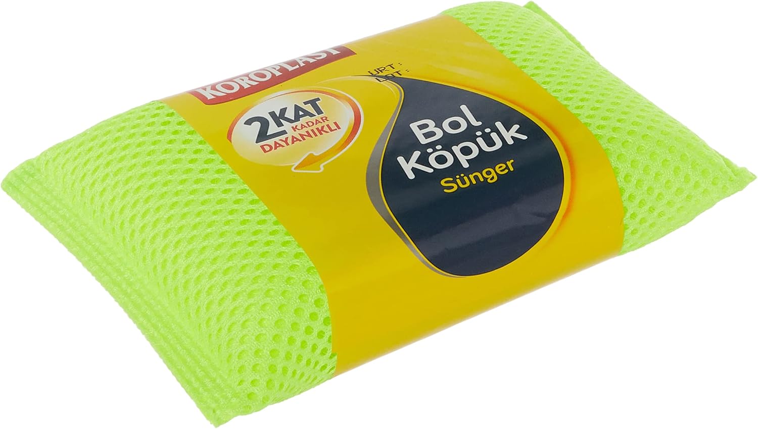 Bol Köpüklü Bulaşık Süngeri, Çizik & İz Bırakmaz, Yağ ve Leke Giderici Pratik Temizlik Süngeri, Tava, Tencere, Tabak, Bardak, Çatal, Bıçak, Ocak, Tezgah, Cam & Seramik Yüzeyler