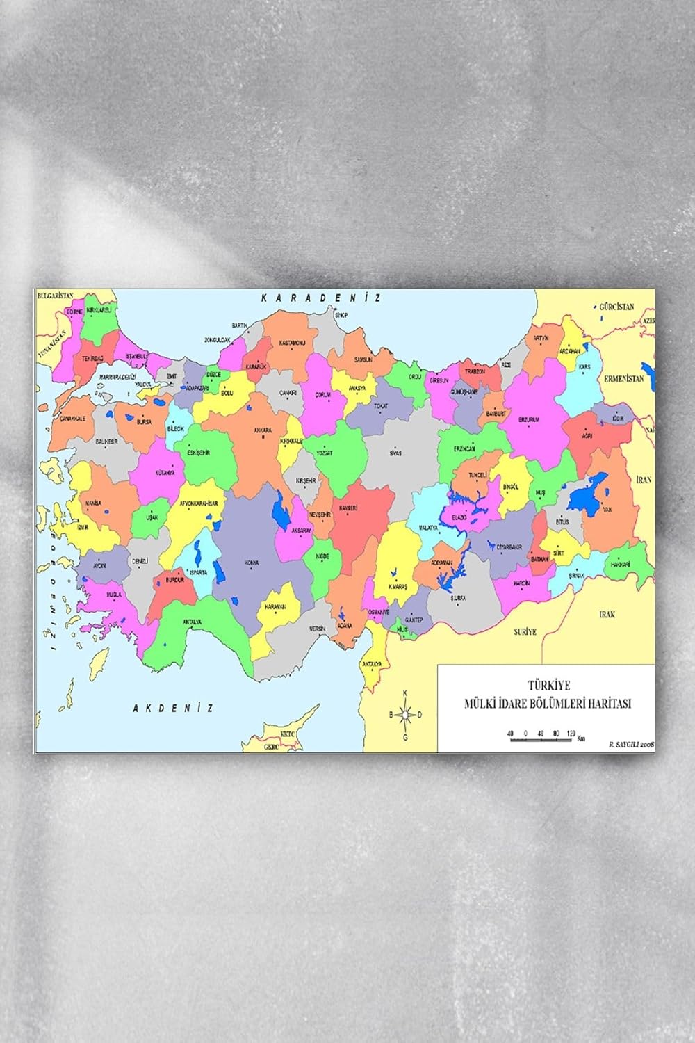 Alternative view of (pster9114) Türkiye Haritası Eğitim Posteri