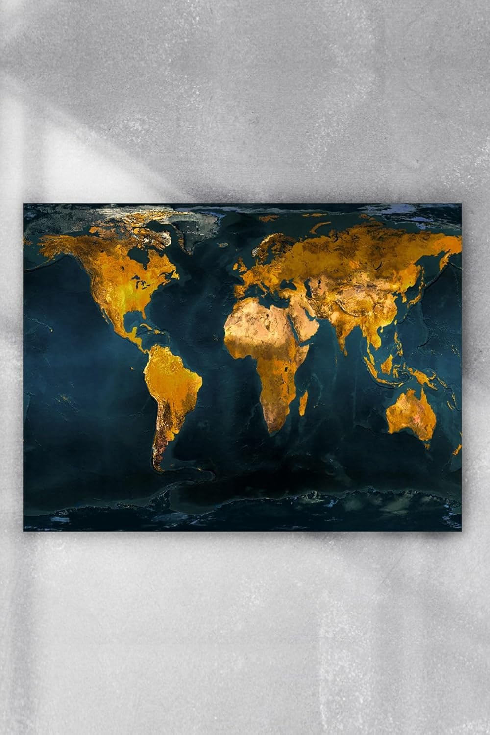 (pster6351) Masmavi Dünya Haritası Poster (60x90cm)