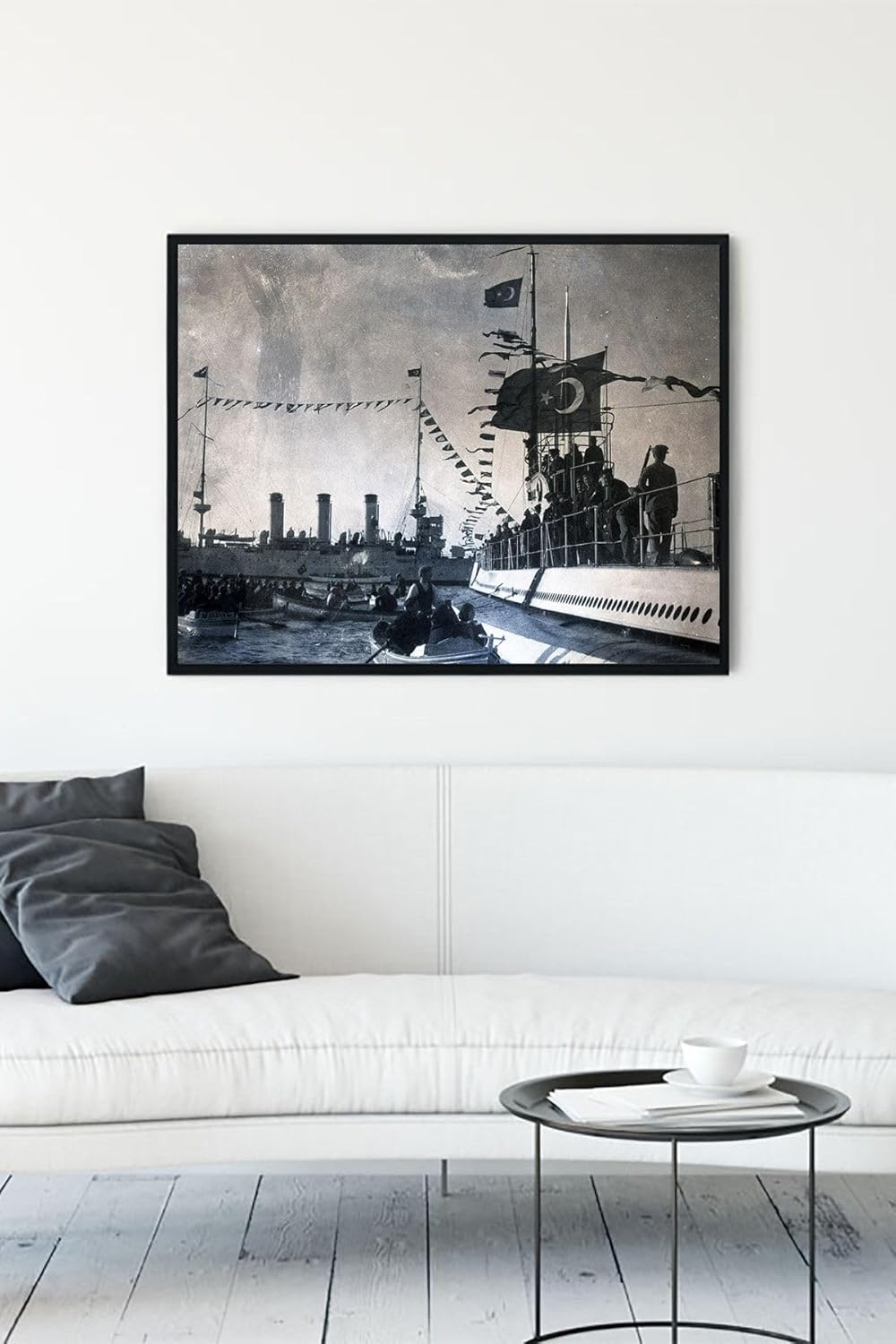 Alternative view of (pster10890) Eski Istanbul Boğaz Nostaljik Çerçeveli Tablo (21x30cm)