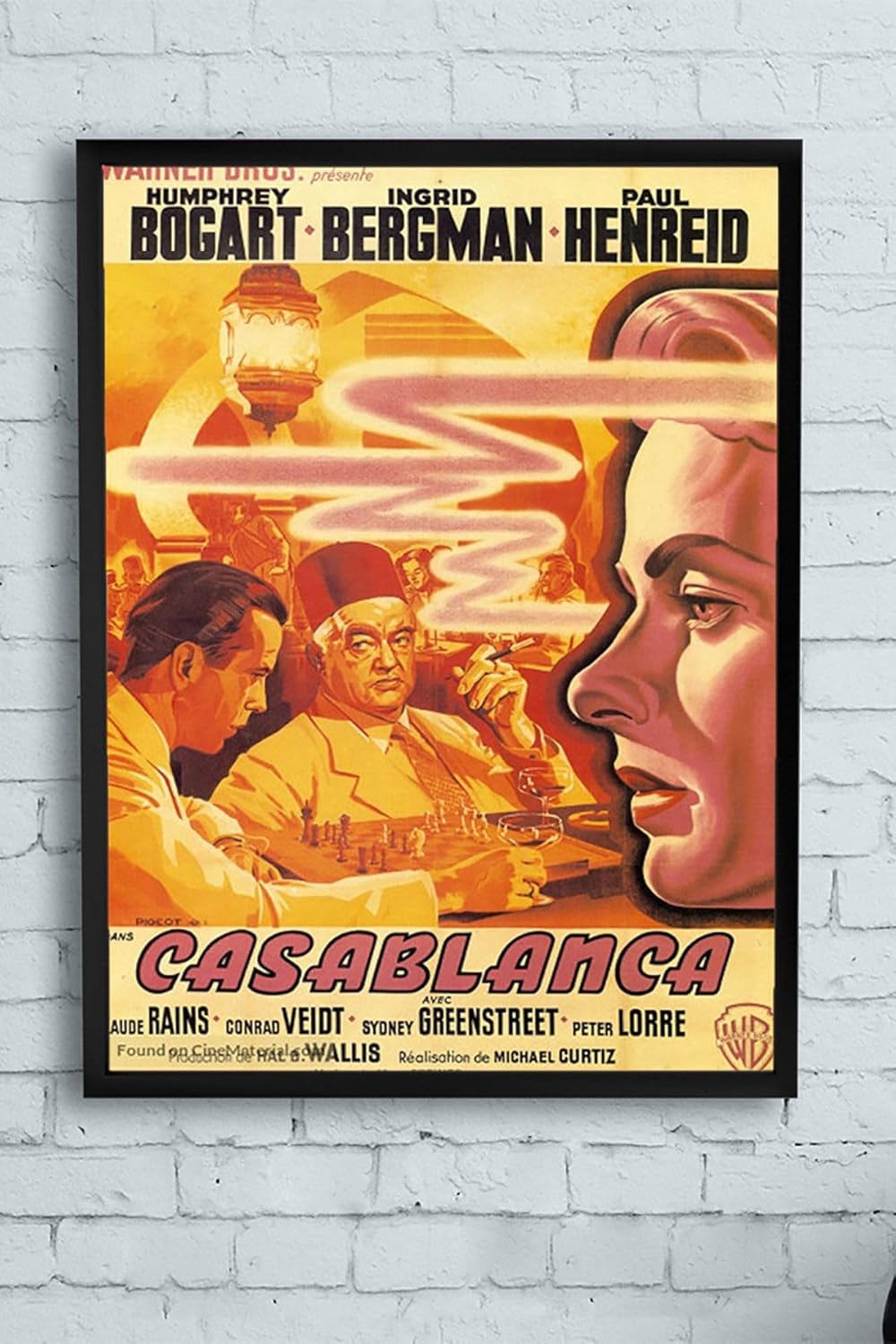 (pster10443) Casablanca-kazablanka Film Afişi Çerçeveli Tablo 6 (50x70cm)