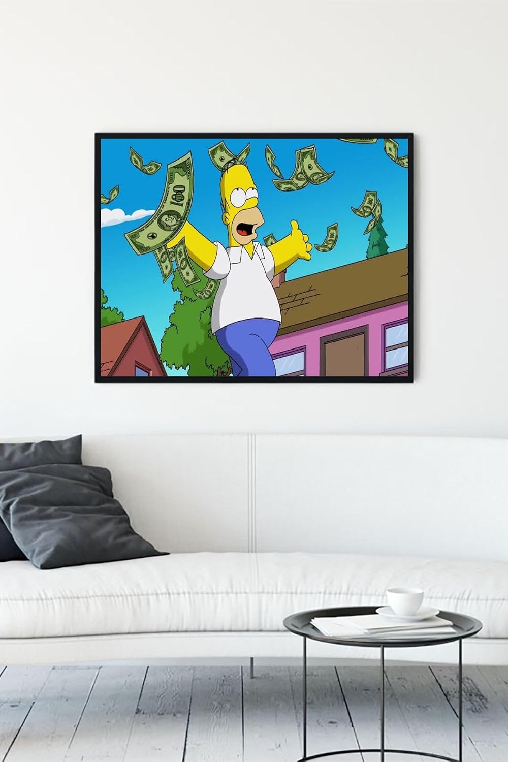 (pster12590) Homer Simpsons Çalışması Girişimcilik Çerçeveli Tablo (50x70cm)