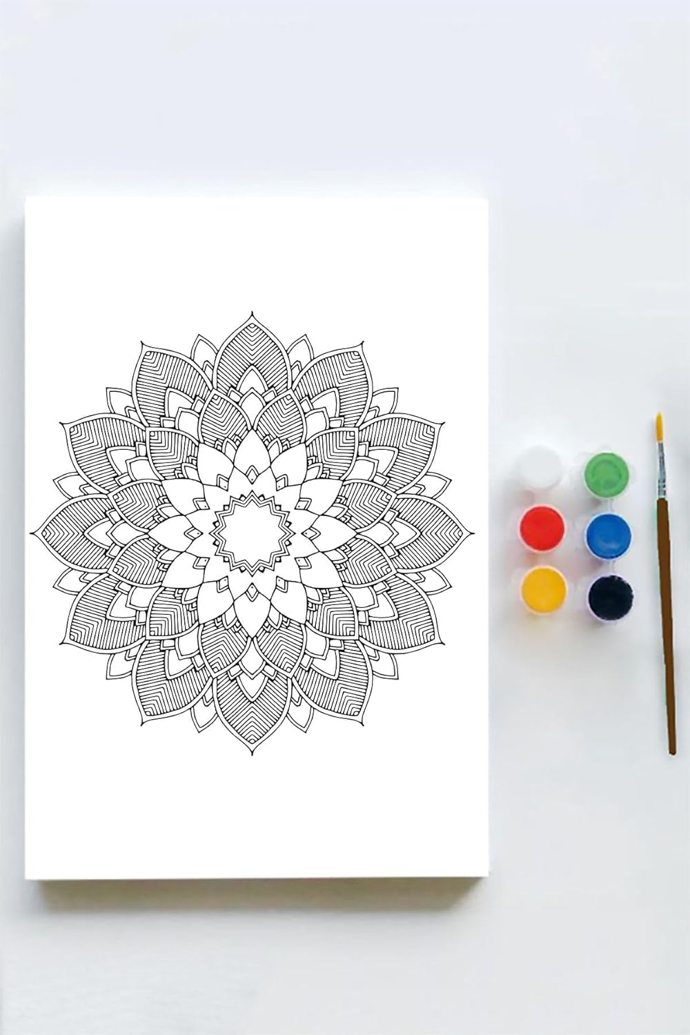 (pster21580) Mandala Tuval Kanvas Tablo Boyama Hobi Seti 4 (30x40cm)