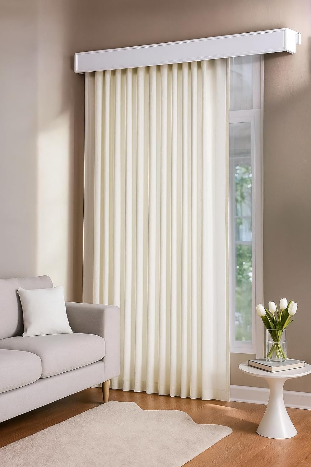 Fabric SATEN Ekru GÜNEŞLİK YÜKSEK KALİTELİ 150 x 250 - Görsel 3