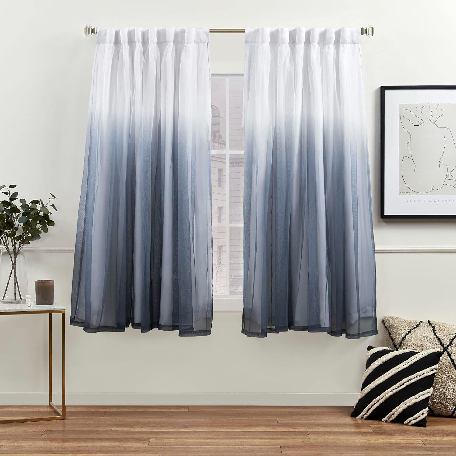 Alternative view of Curtains Crescendo karartma perdesi, astarlı, gizli halkalı, 132 x 168 cm, indigo