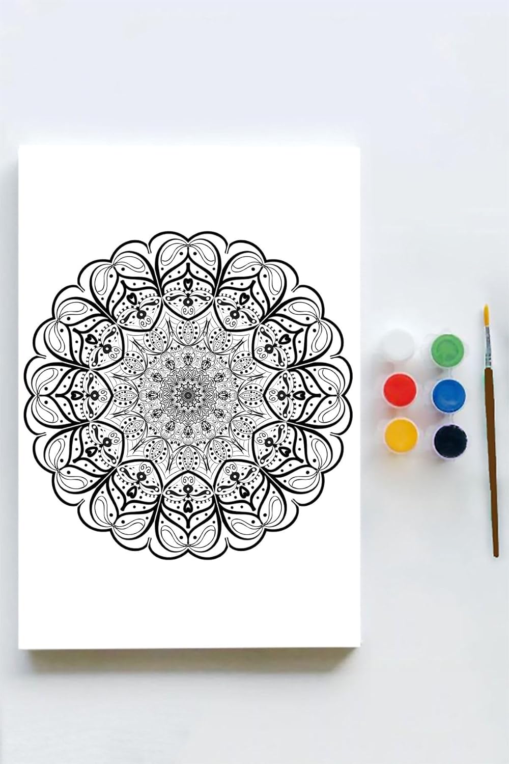 (pster21592) Mandala Tuval Kanvas Tablo Boyama Hobi Seti 16 (50x70cm)
