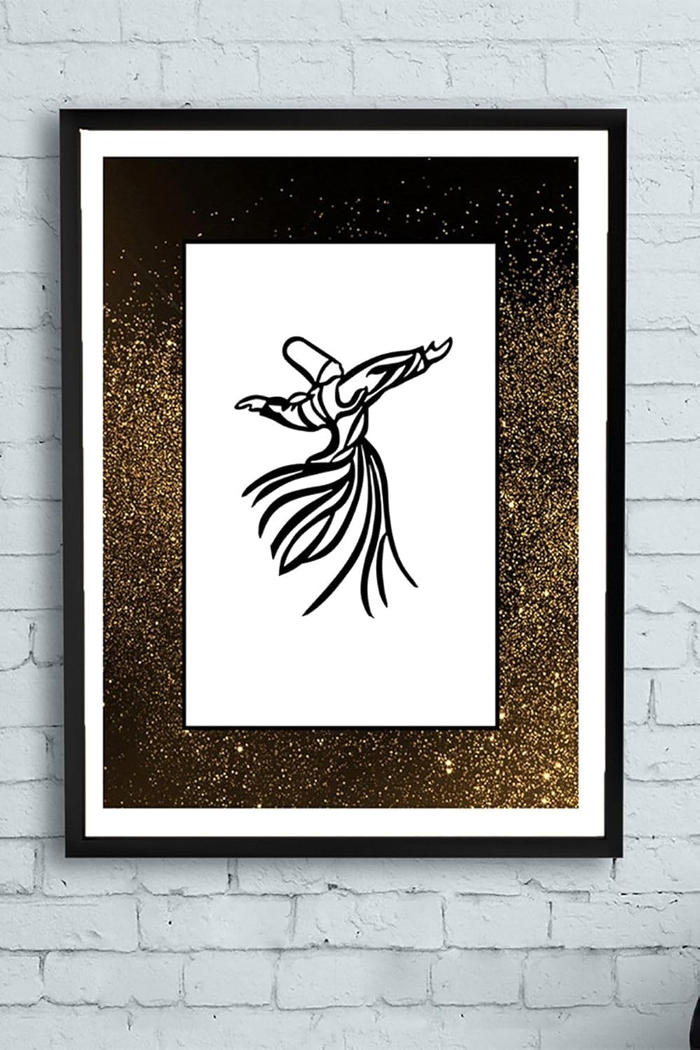 (pster10698) Mevlana Tasarım Dini Çerçeveli Tablo (40x50cm)