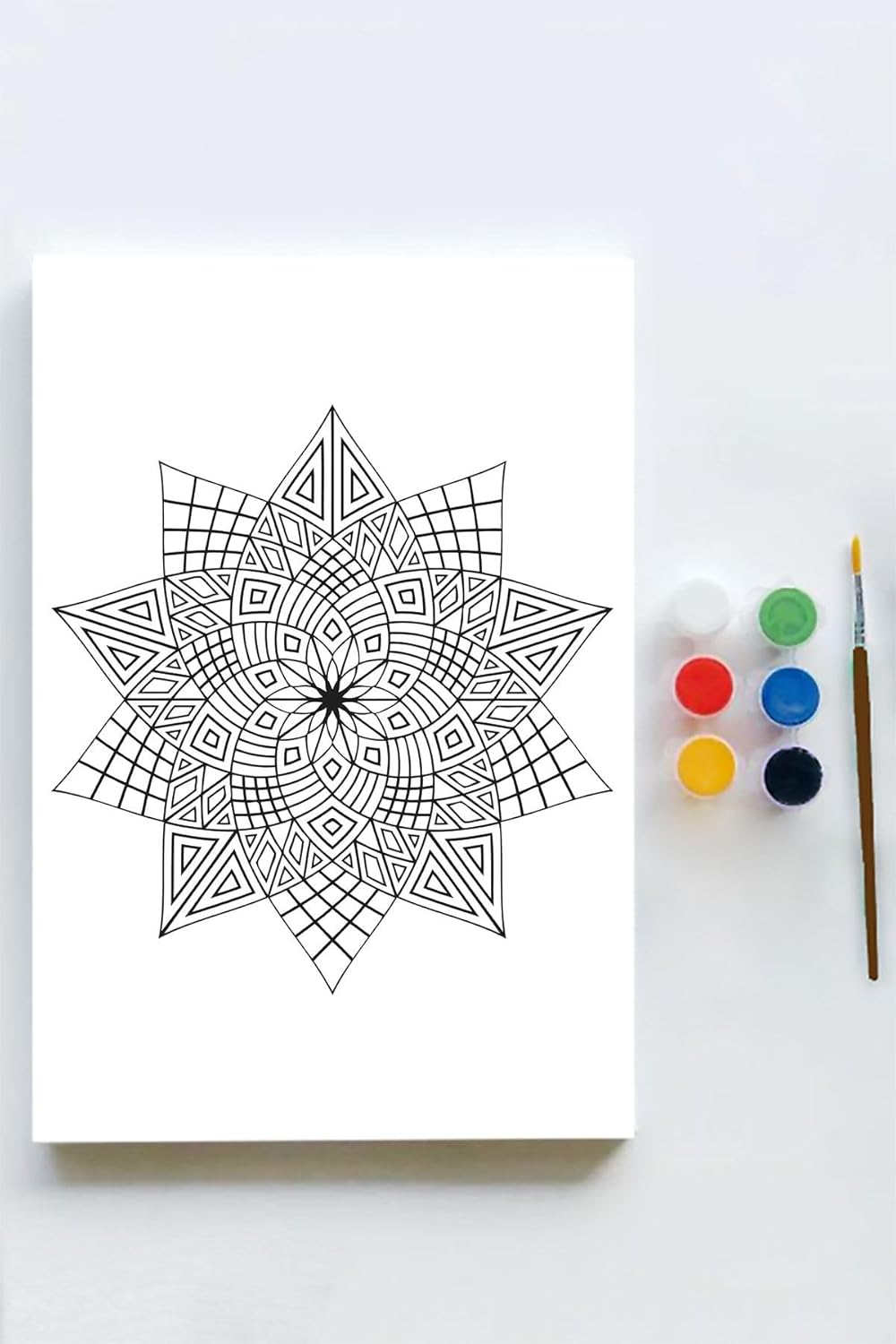 (pster21627) Mandala Tuval Kanvas Tablo Boyama Hobi Seti (50x70cm)