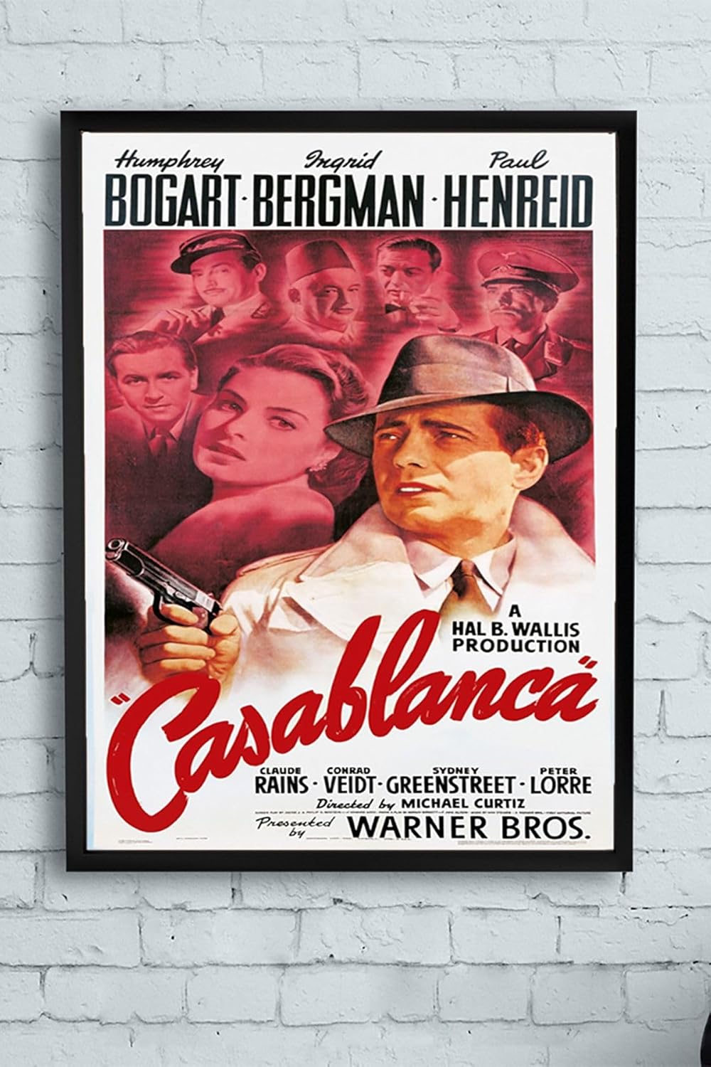 (pster10392) Casablanca-kazablanka Film Afişi Çerçeveli Tablo (50x70cm)