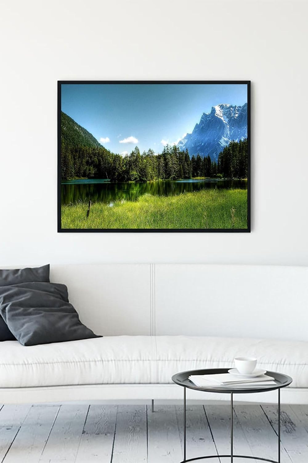 (pster10782) Yeşil Doğa Manzara Çerçeveli Tablo (40x50cm)