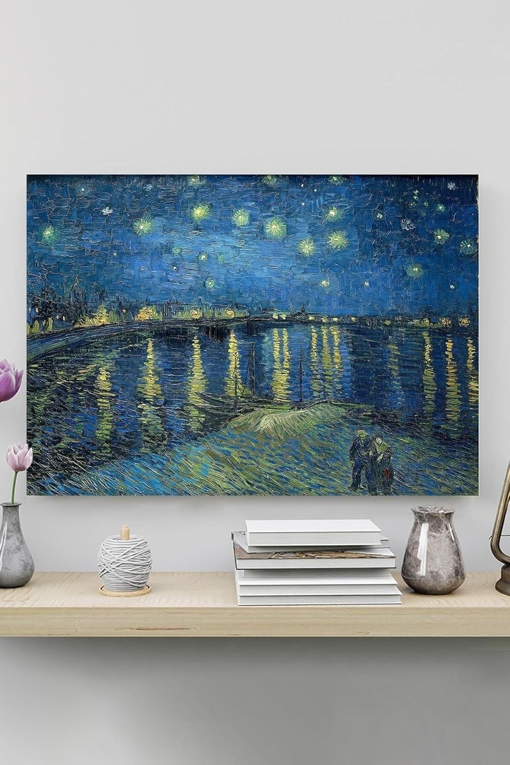 Alternative view of (pster20153) Ren Nehrinde Yıldızlı Bir Gece - Sanatsal Poster 30 x 40