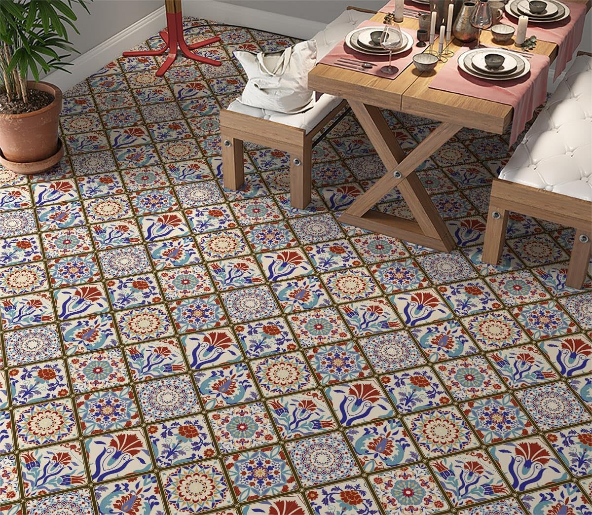 Alternative view of Yer Kaplama Zemin Kaplama Folyosu 65x130 cm Turkish Style