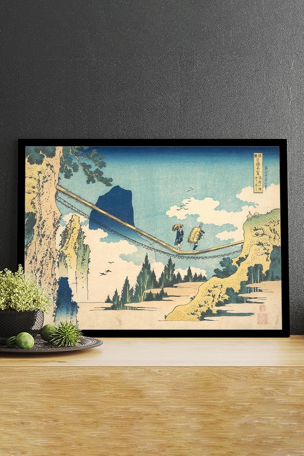 Alternative view of (pster14774) The Suspension - Katsushika Hokusai Sanatsal Çerçeveli Tablo 50 x 70