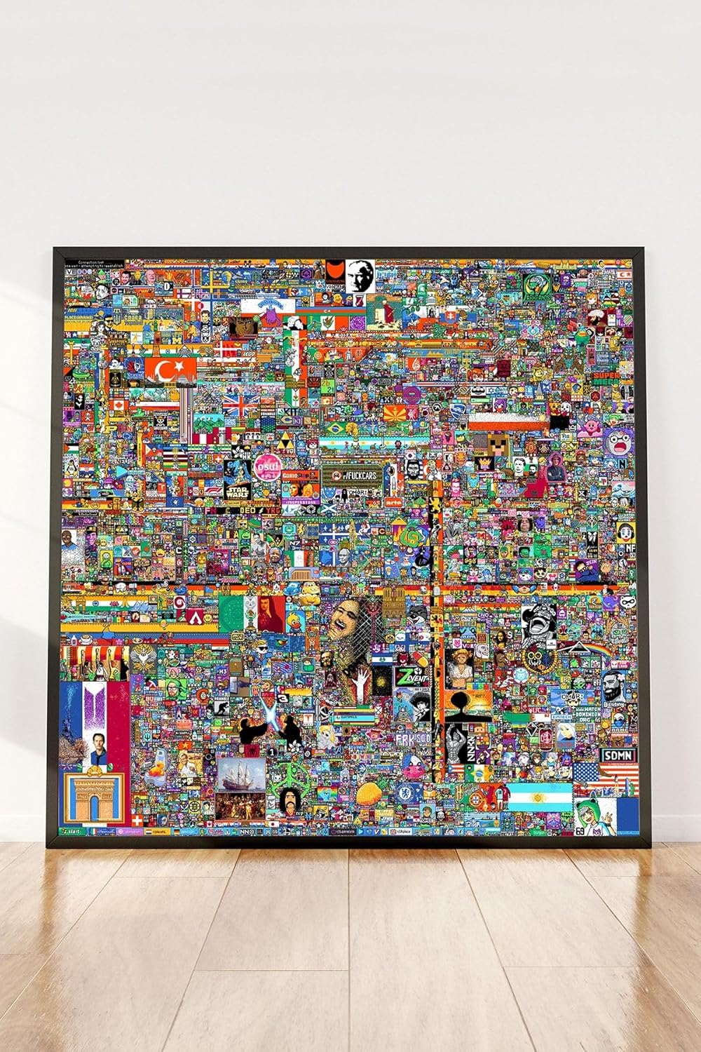 Alternative view of (pster14593) Reddit R Place 2022 Çerçeveli Tablo 50 x 50