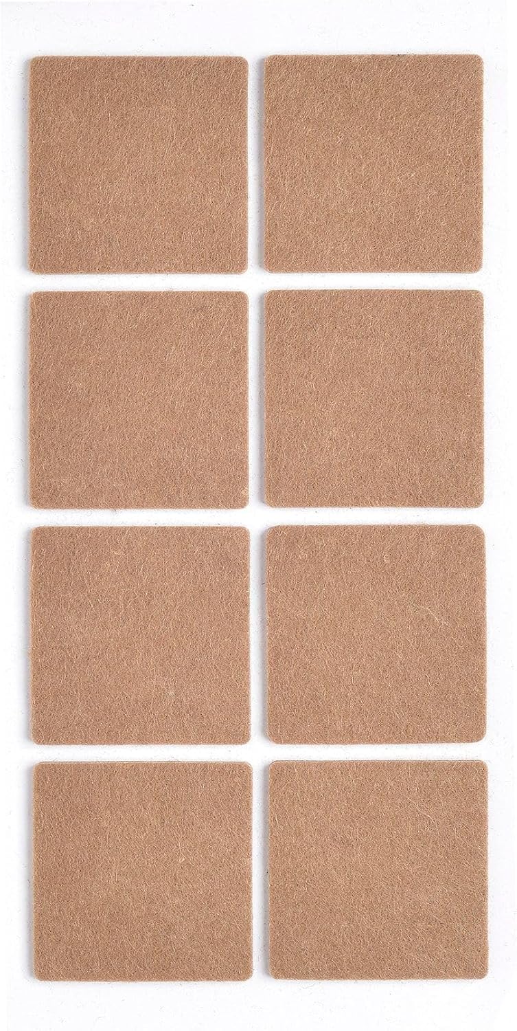 Alternative view of Kahverengi 8 Adet Yapışkanlı, Masa, Koltuk Altı Parke Koruma Keçesi, Kare, 5 Cm