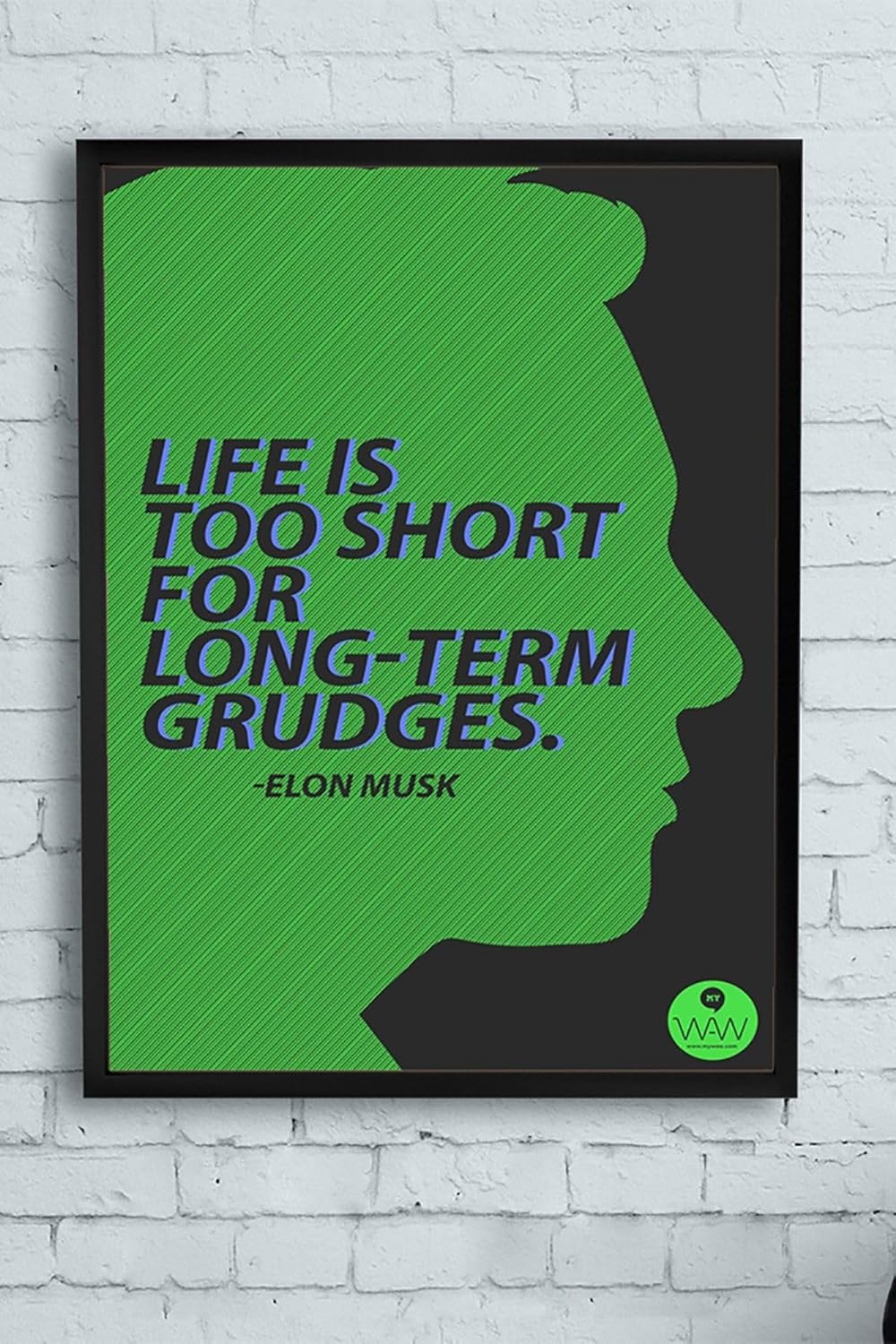 Alternative view of (pster11982) Life Is Too Short Girişimcilik Çerçeveli Tablo (50x70cm)