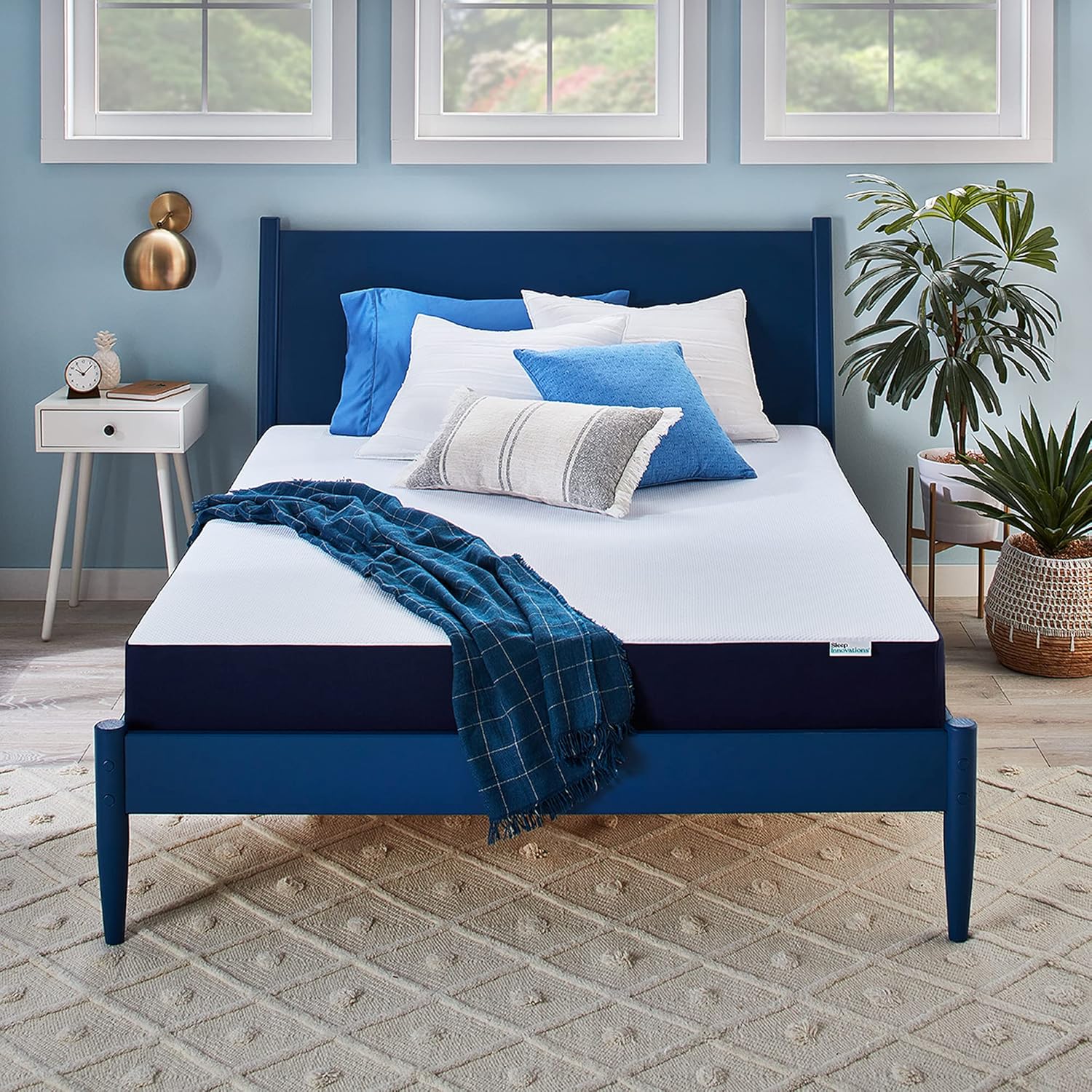 Sleep Innovations Soğutma Jelli Hafıza Köpük Yatak, 25 cm Kalınlık, Tek Kişilik, Orta Sert