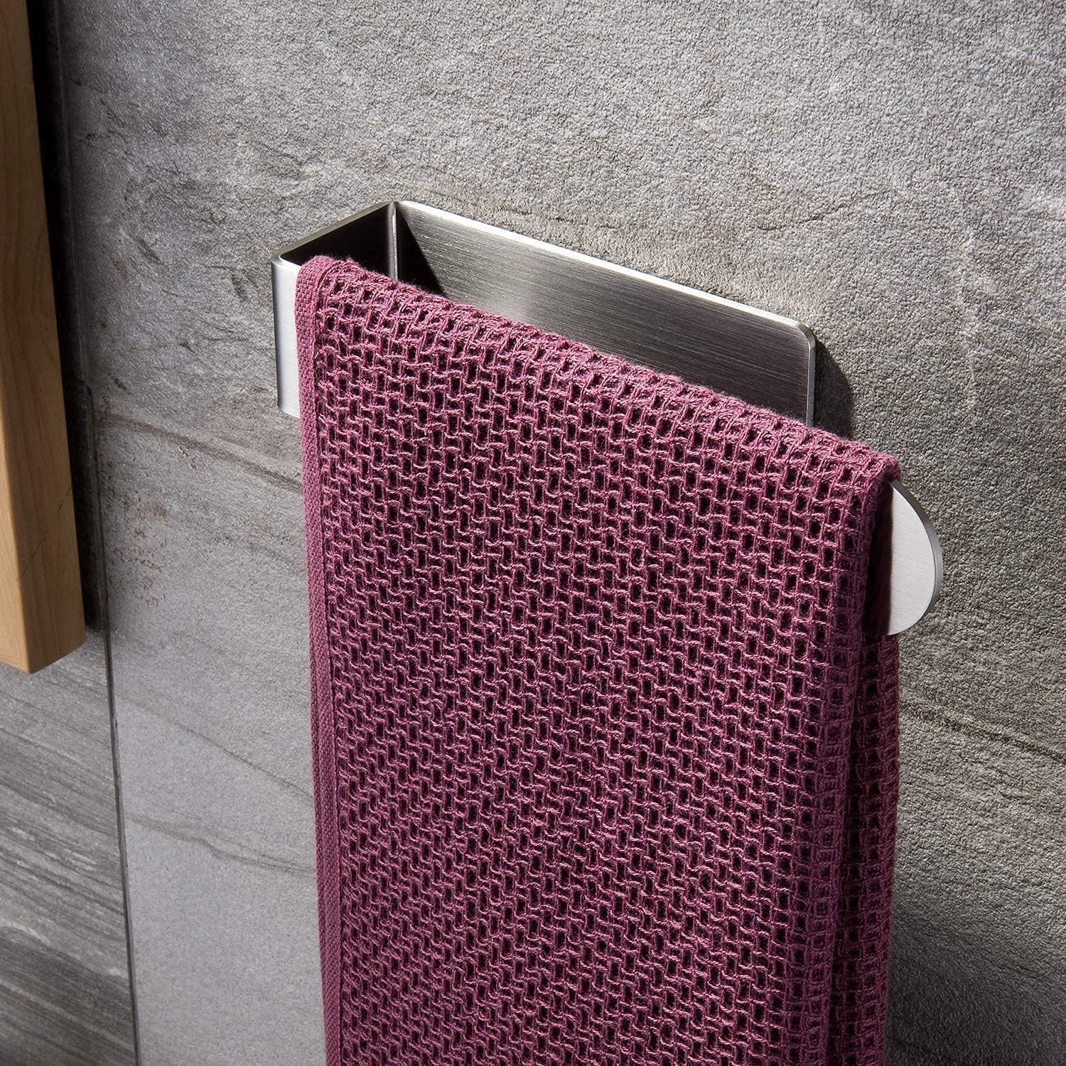 DELTAHOME Paslanmaz Çelik Havlu Askısı - Kendinden Yapışkanlı - 28cm - inox - Model: Köln - Görsel 3