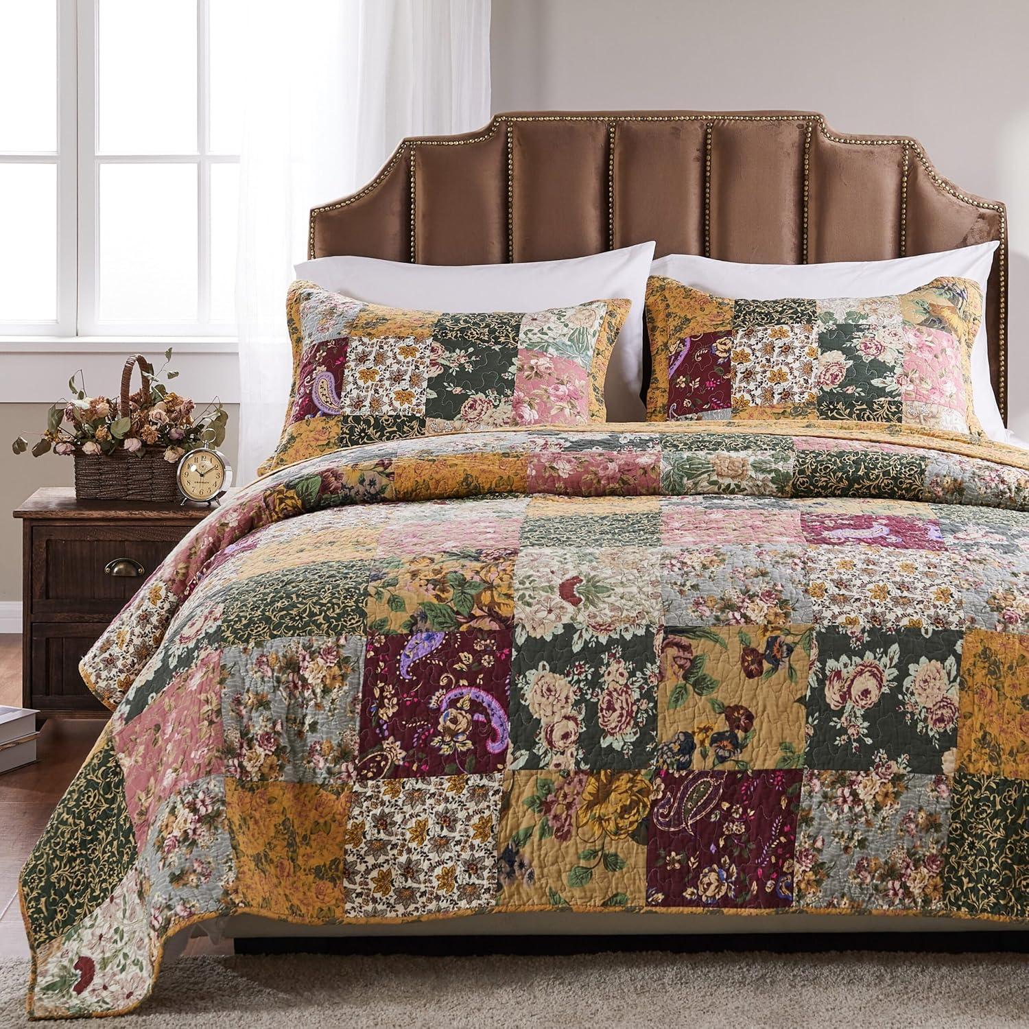 Patchwork Nevresim Takımı,%100 Pamuk, Patchwork Tasarımı, Çift Kişilik Yatak, XL, Çok Renkli - Görsel 2