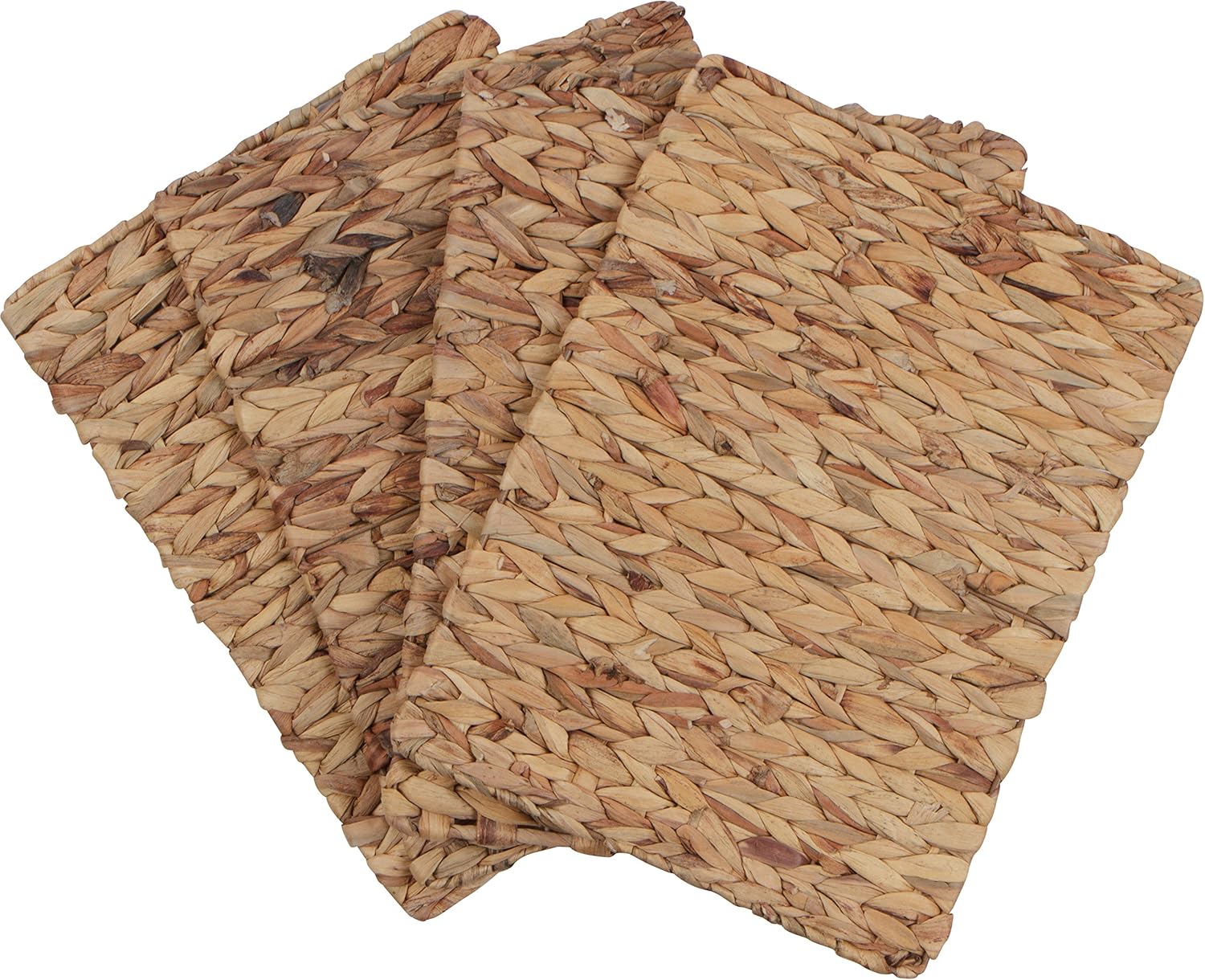 Innovations 16 "x 12" Dikdörtgen Dokuma İç Mekan veya Dış Mekan Doğal Su Sümbülü Servis Altlıkları (4'lü Set) - Görsel 3