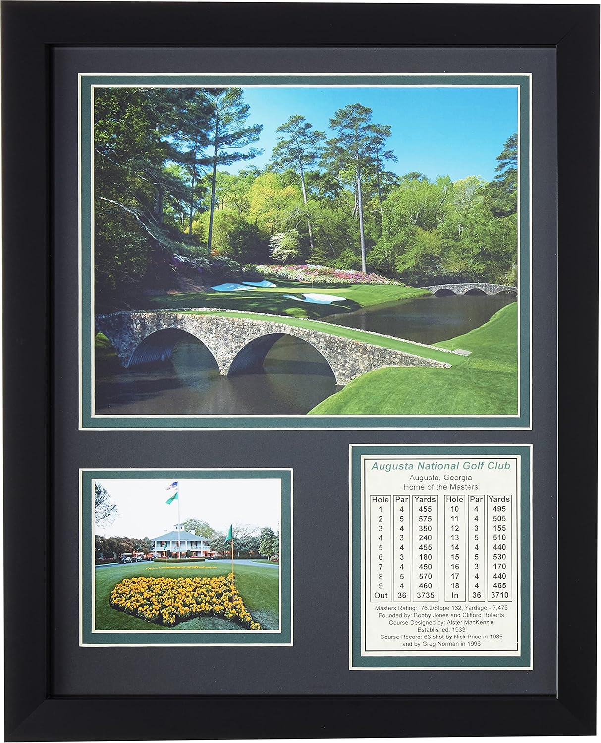 Augusta Golf Course 27,9 X 35,6 cm çerçeveli fotoğraf collage Efsaneler kalıp asla, Inc.