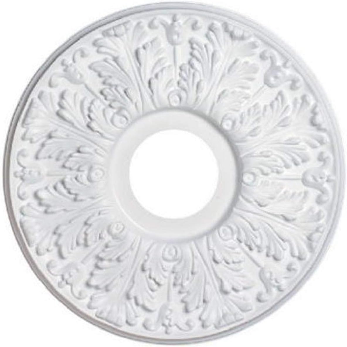 Lighting 7702800 15-1/2-İnç Viktorya Tarzı Beyaz Kaplama Tavan Madalyonu