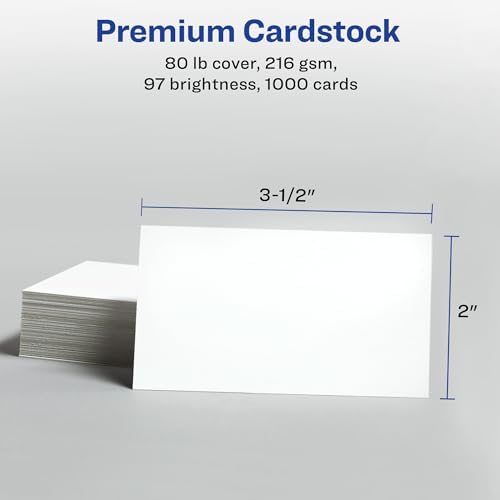 Alternative view of 2 "x 3.5" Kartvizitler, Besleme Teknolojisi, Mürekkep Püskürtmeli Yazıcılar için, 1.000 Kart (8471)