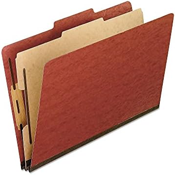 Baskılı Sınıflandırma Dosyası, 1 Bölücü, 5 cm Gömme Bağlantılı, A4 Boy, Kırmızı, 10'lu Paket