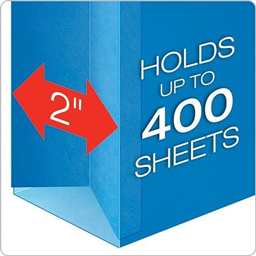 SureHook Güçlendirilmiş Askılı Kutu Dosyası, 2 inç, Yasal, Mavi, 1/5 Kesim, Kutu başına 25 (59302EE)