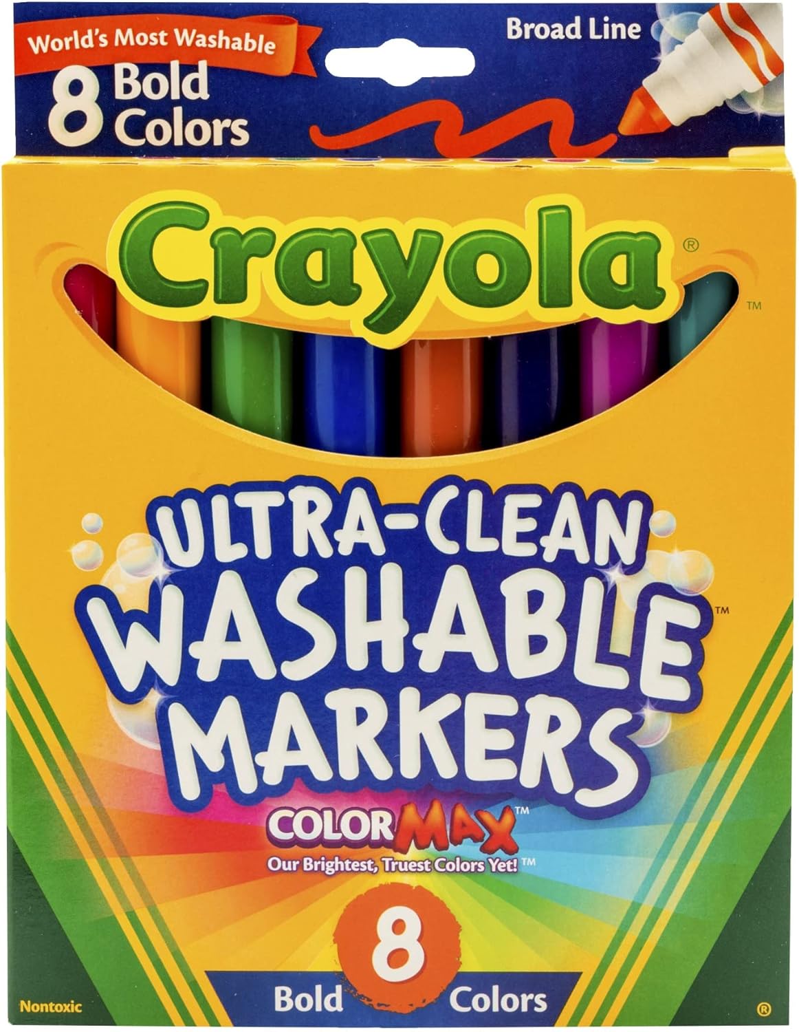 Alternative view of Ultra-Clean Max Broad Washable Markers- Colors 8/Pkg -58-7832
